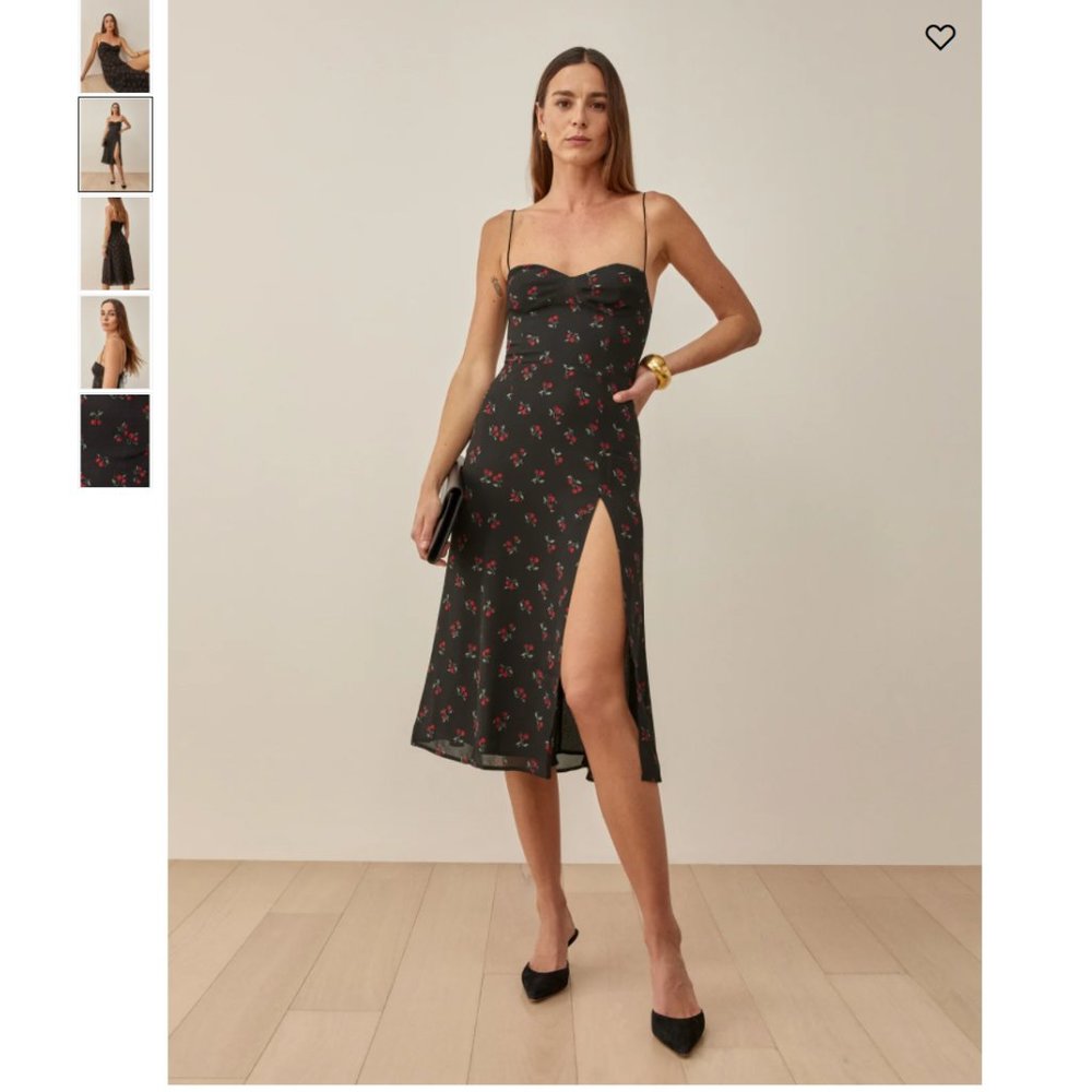 Reformation Juliette Dress - Black Cherry